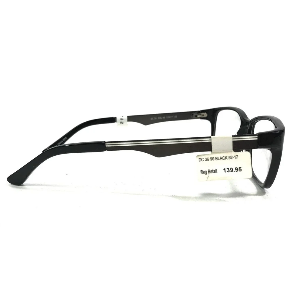 City Eyewear DC 36 COL 90 Eyeglasses Frames Black Square Full Rim 52-17-135